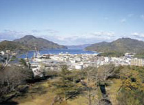 3階からの宇和島湾の眺めの画像