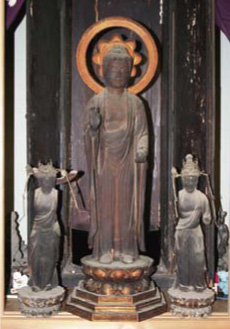 木造薬師三尊像のうち中尊立像の画像1