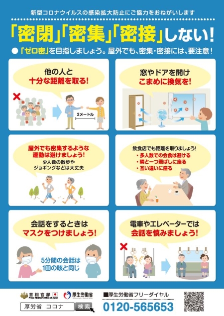 密閉密集密接しない