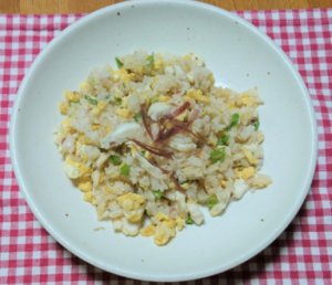 鯛とみょうがと梅干しのあっさりチャーハン