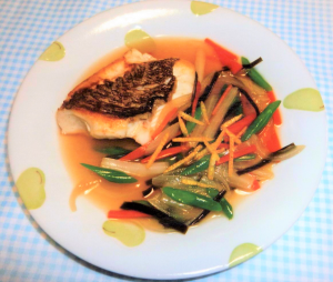 鯛とあんかけ野菜レモン味