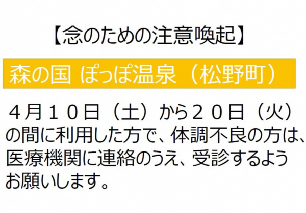 松野町ぽっぽ温泉を下記の期間利用された方