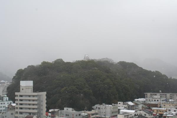 冬の宇和島城（遠景）