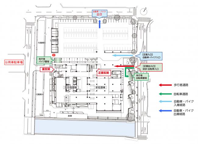 本庁舎敷地配置図