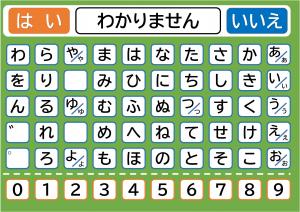 コミュニケーションボード（かな）