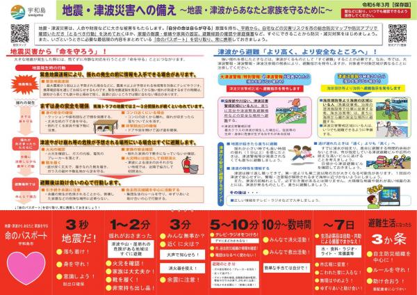 地震・津波災害への備え-表