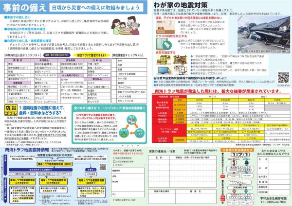 地震・津波災害への備え-裏