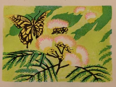 ネムノキ版画