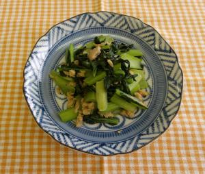 小松菜とツナの炒め物