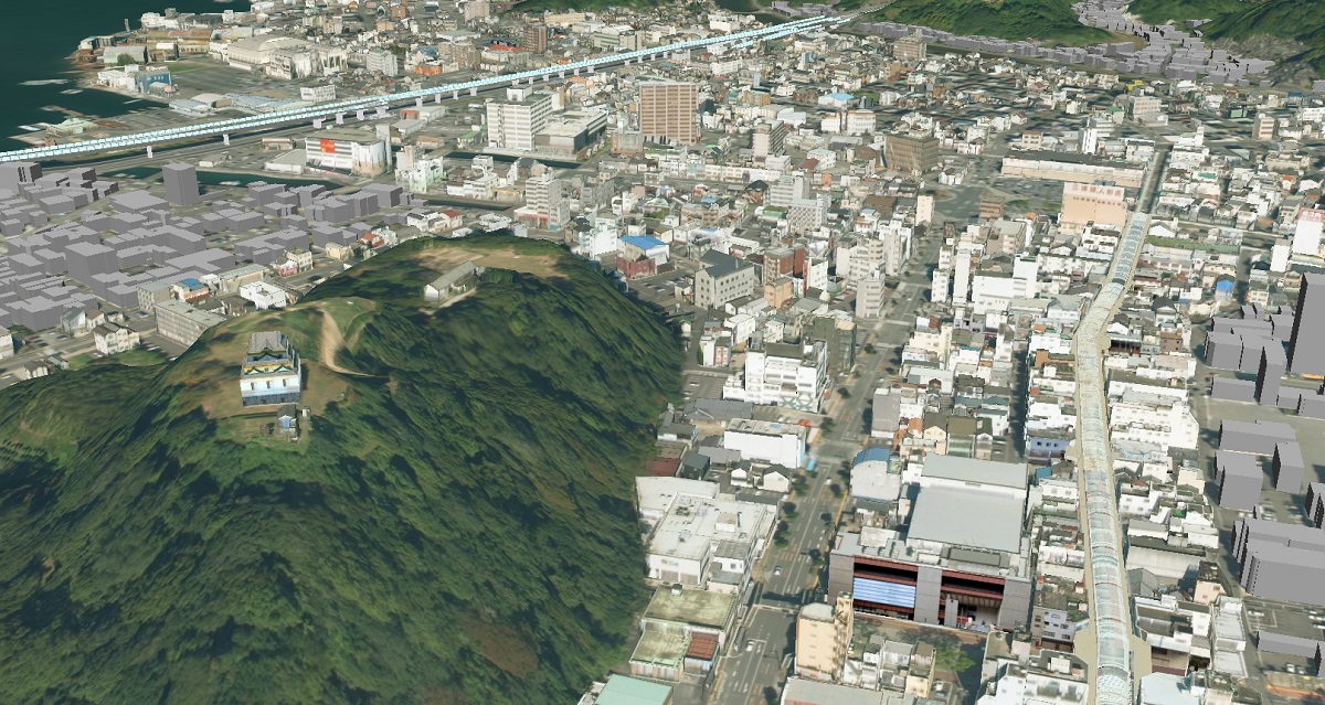 宇和島市3D都市モデル整備のイメージ画像