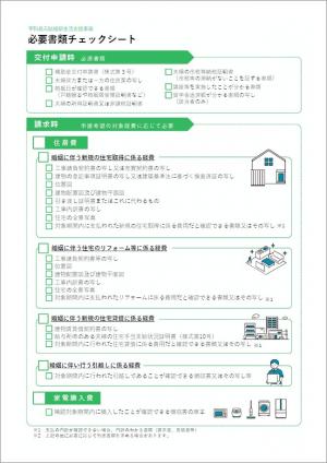 必要書類チェックシート
