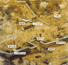 元禄の宇和島城城下絵図屏風（宇和島市立伊達博物館蔵）の画像