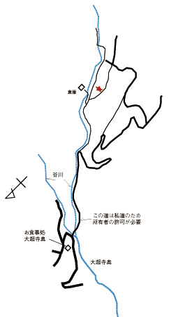 石碑への案内図