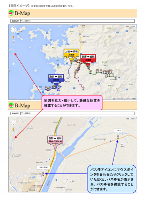 端末で表示されるビーマップの画像