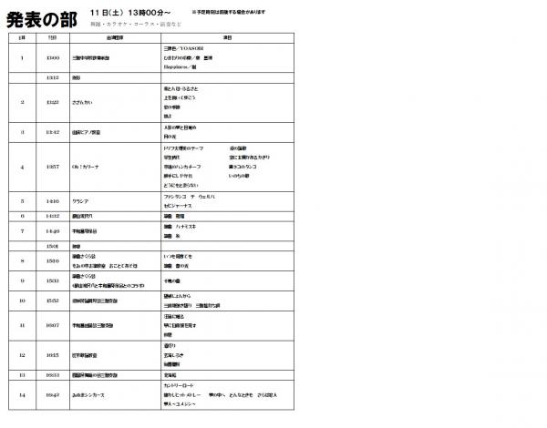 チラシ発表の部