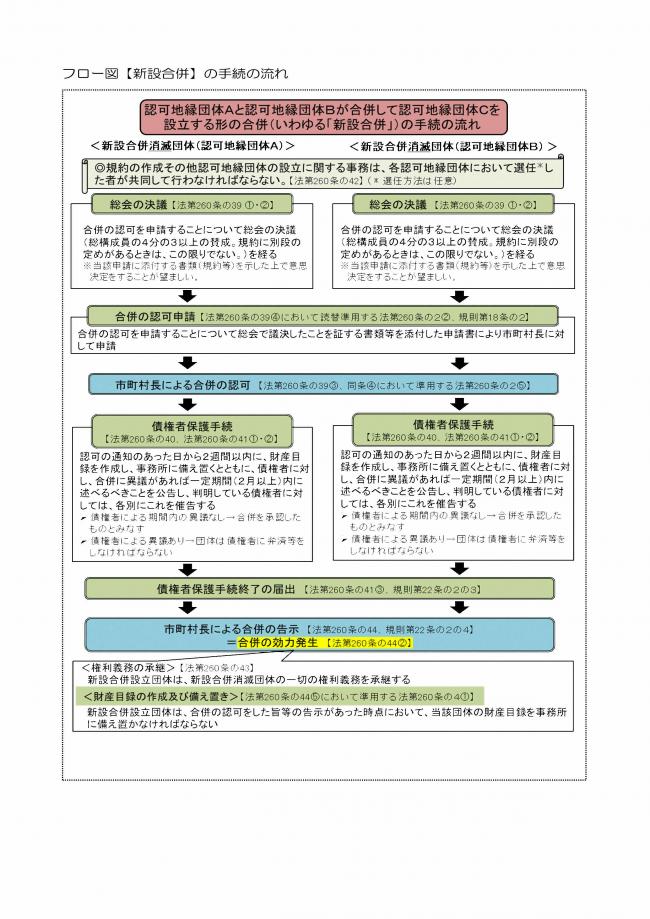 合併フロー図（新設合併）