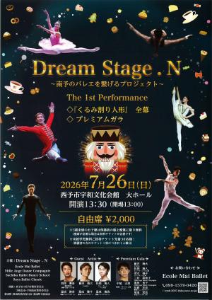 チラシ(Dream Stage .N ~南予のバレエを繋げるプロジェクト~ The 1st Performance くるみ割り人形 全幕)